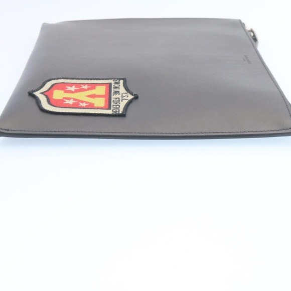 SAINT LAURENT Clutch Bag Leather Black Auth am1932gA - Picture 4 of 16